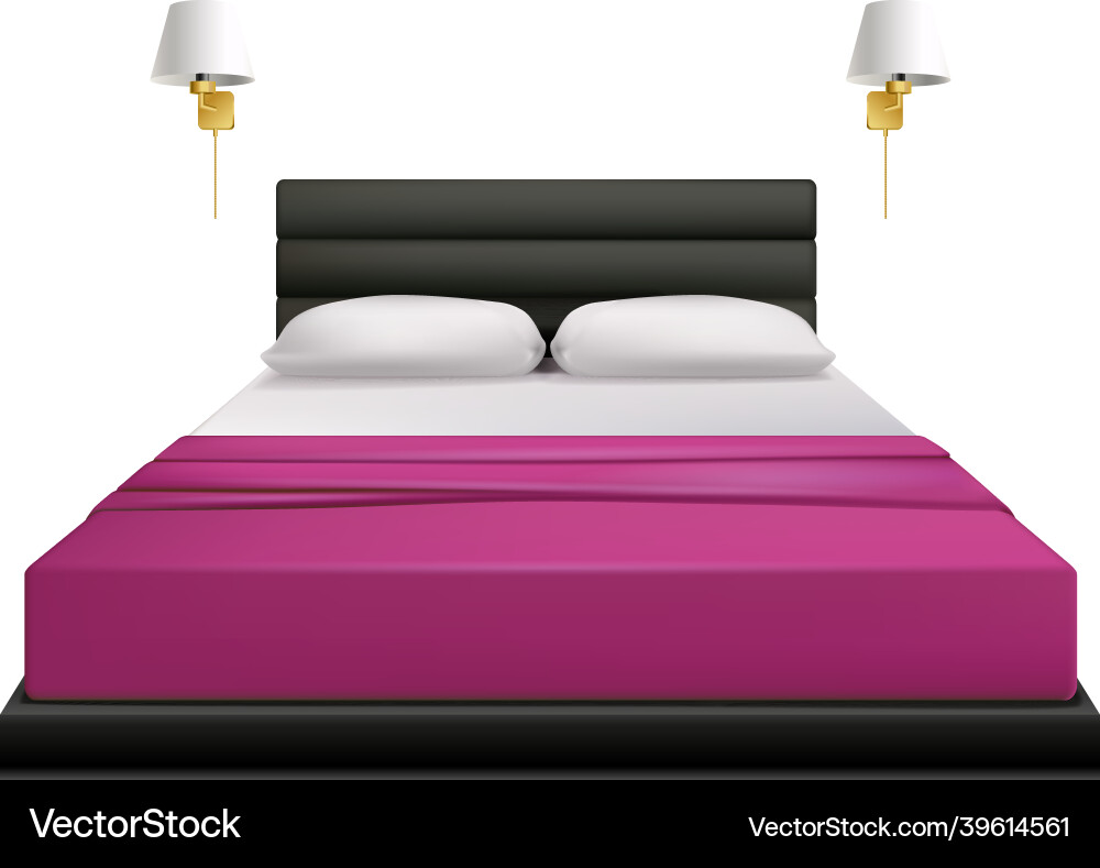 Realistic bed vector image