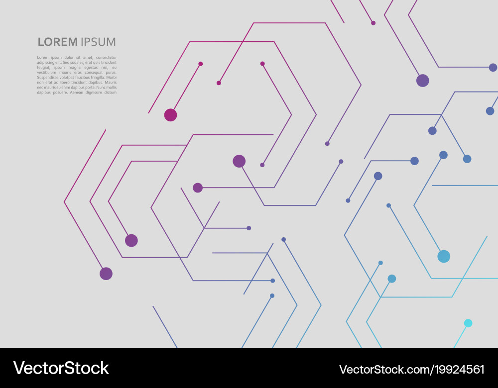 Science network pattern connecting lines and dots vector image