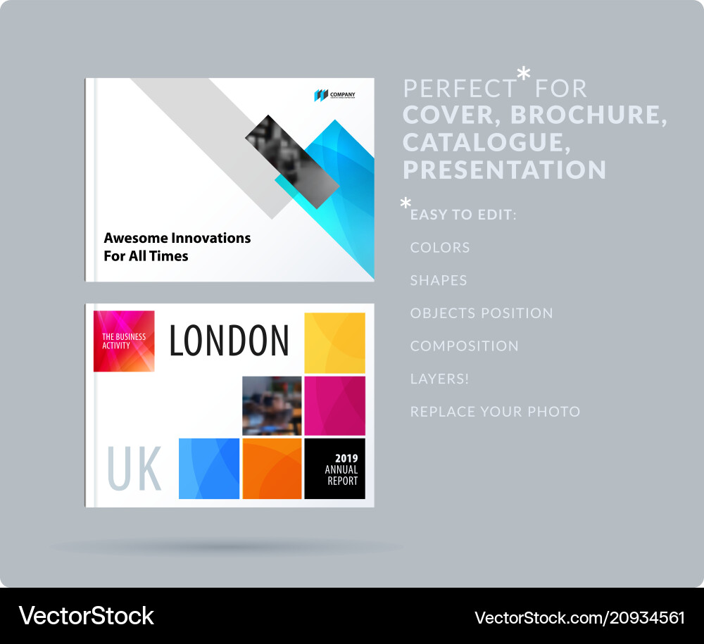 Square design presentation template with colourful Square design presentation template with colourful vector image