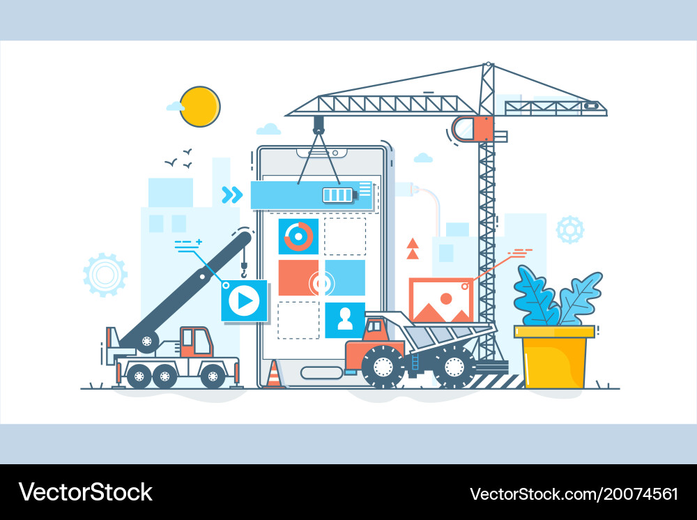 Web App Development Workflow vector image