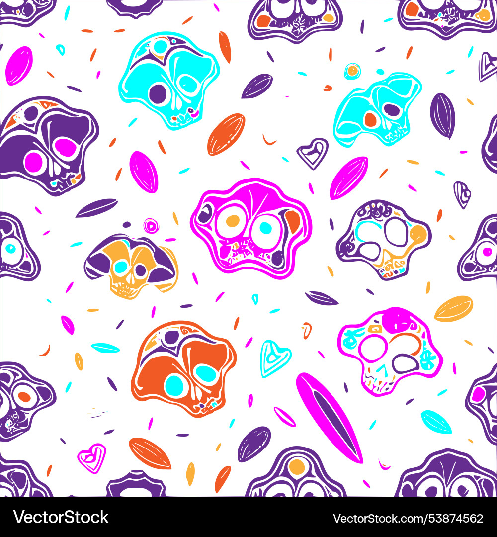 Bread of the dead abstract pattern Bread of the dead abstract pattern Vector Image