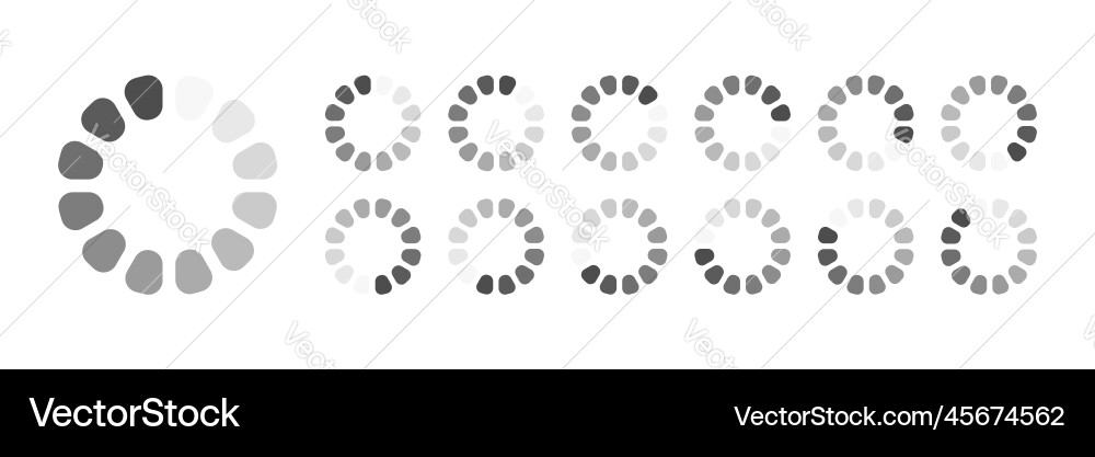 Circular loading buffering icons video ready Circular loading buffering icons video ready vector image