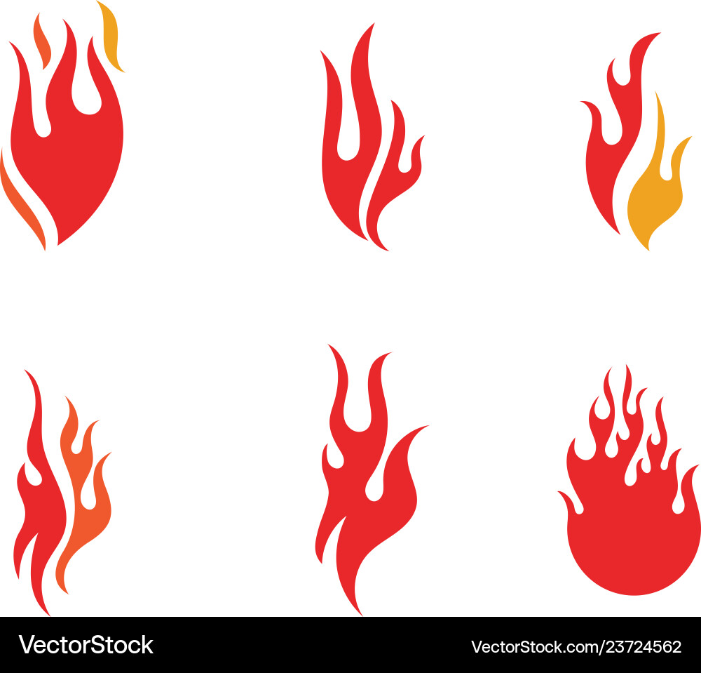 Fire flame logo template Fire flame logo template vector image