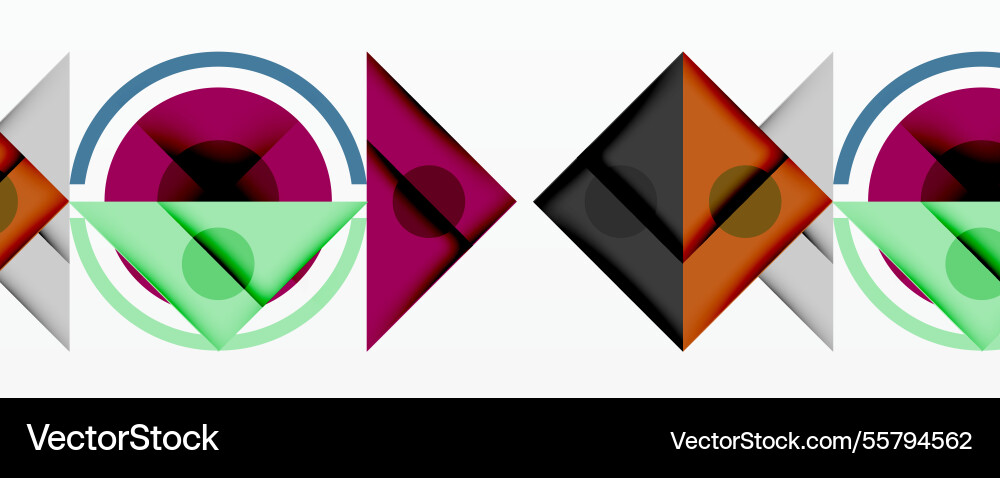 Geometric abstract design with layered triangles Vector Image
