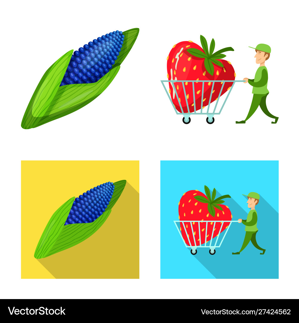 Isolated object test and synthetic logo set Vector Image
