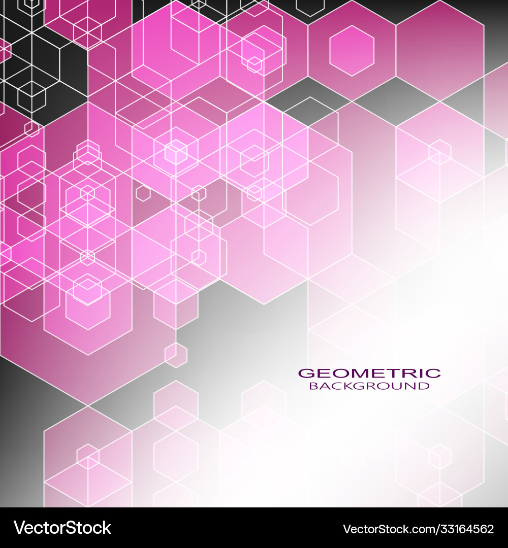 Light pink texture with colorful hexagons Light pink texture with colorful hexagons vector image