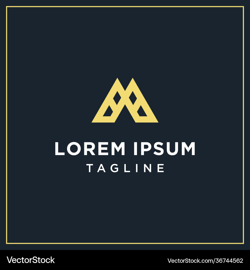 Modern Initial Triangle Logo vector image