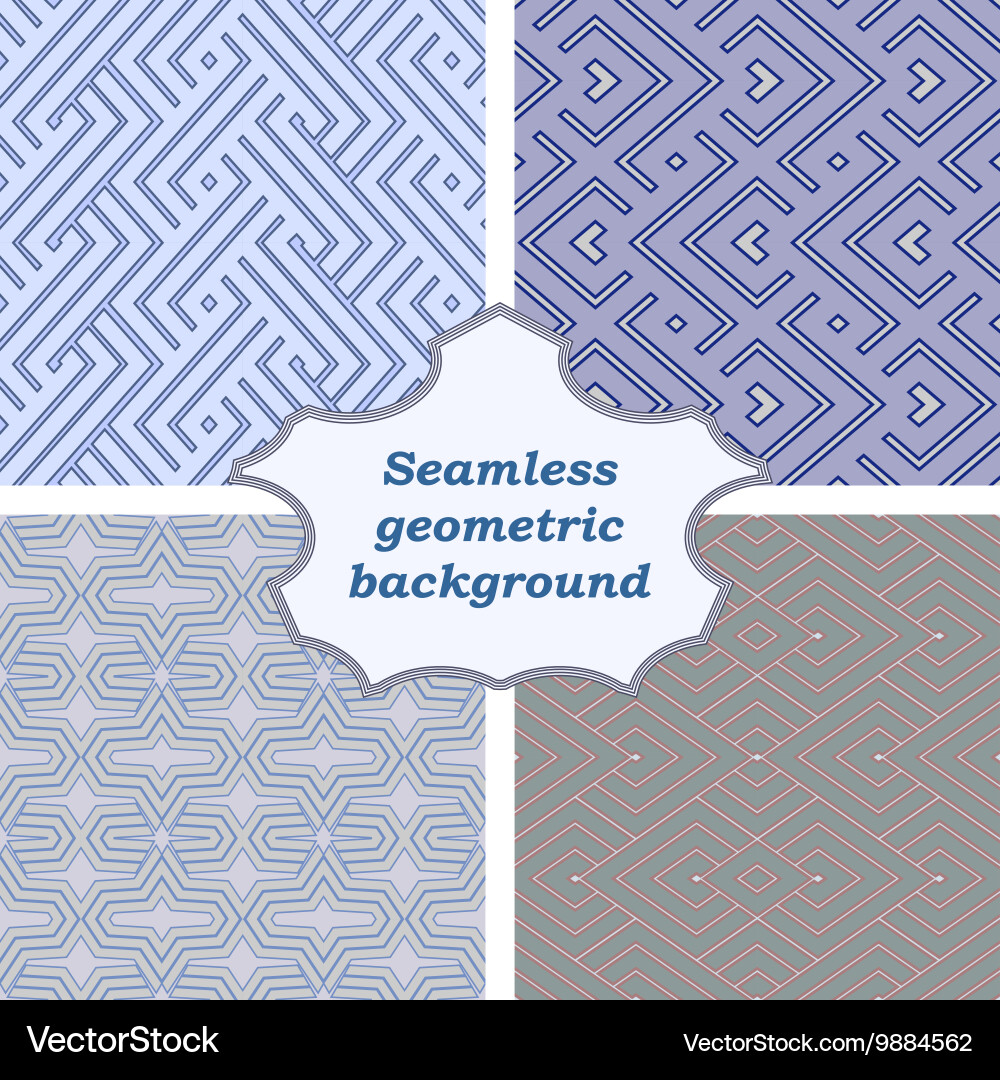 Mono line backgrounds with simple patterns Vector Image