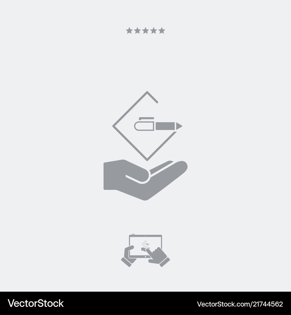Project design concept - flat minimal icon Project design concept - flat minimal icon vector image
