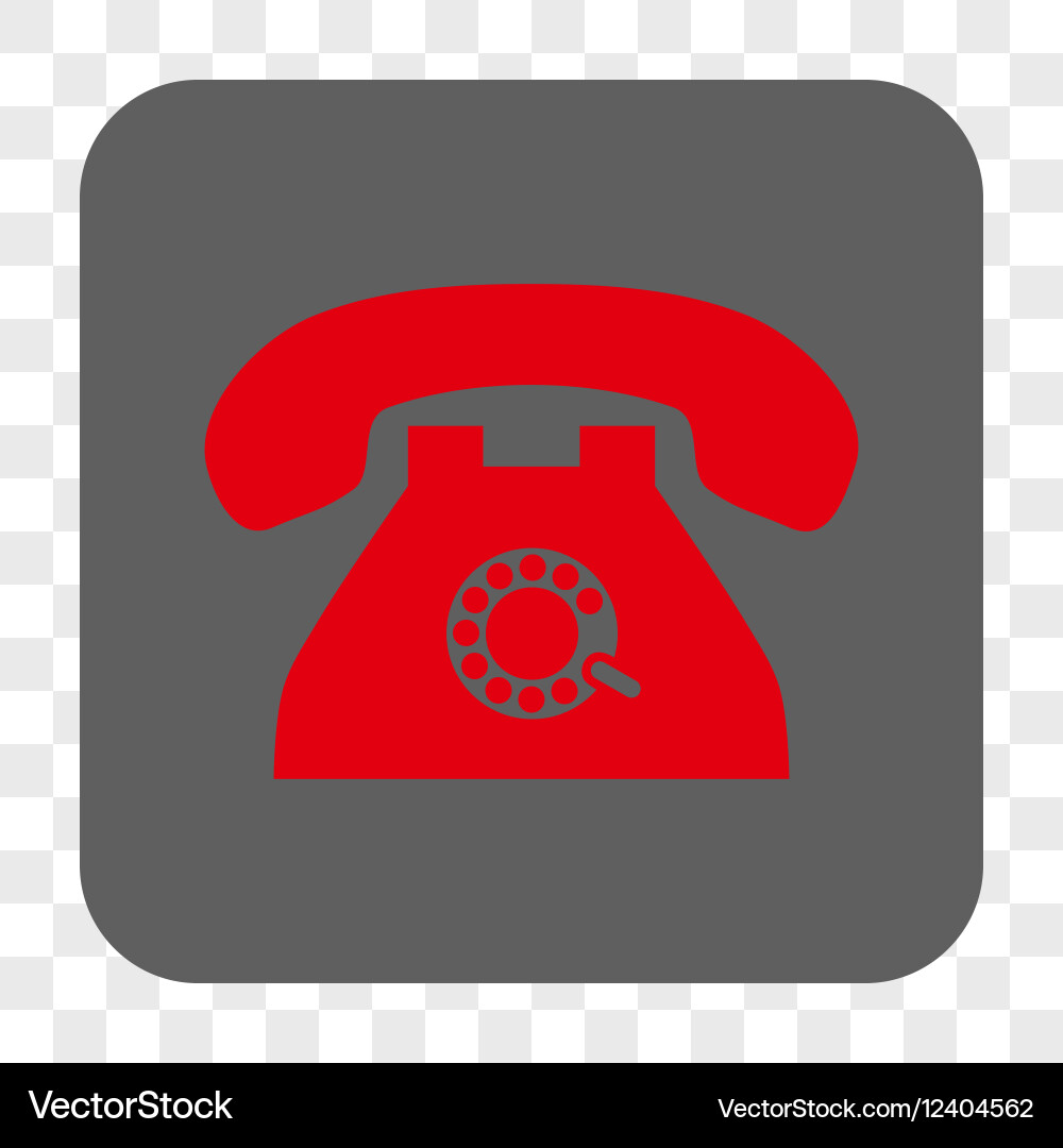 Pulse phone rounded square button vector image
