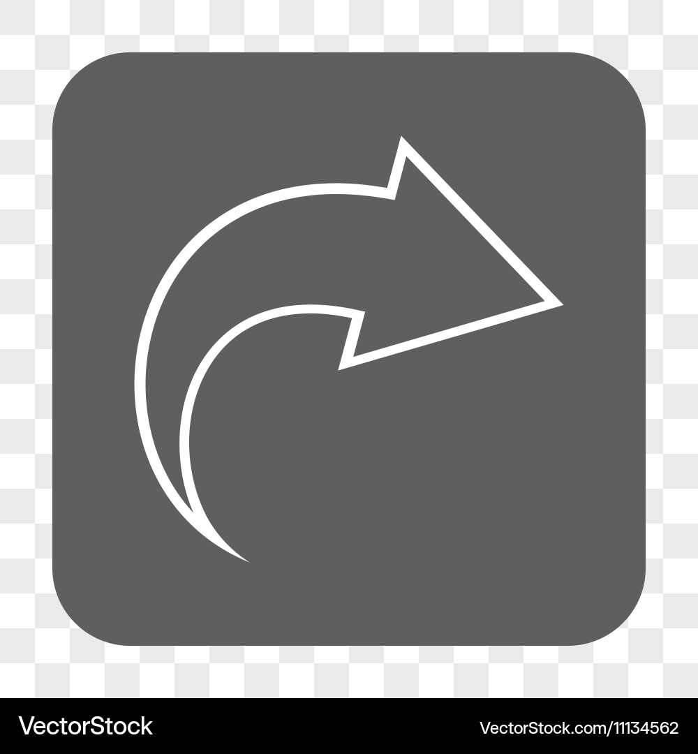Redo rounded square button vector image
