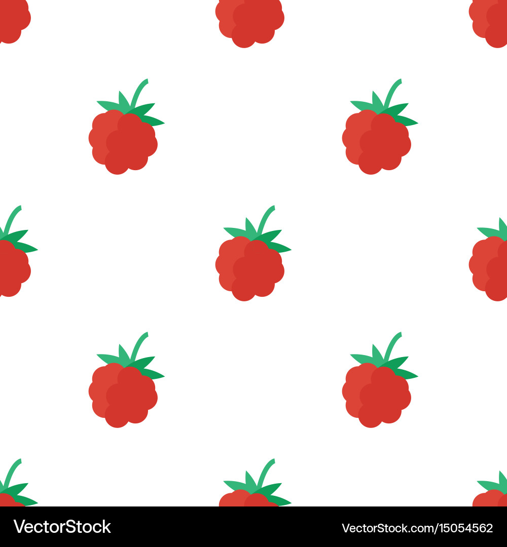 Seamless pattern with raspberry vector image