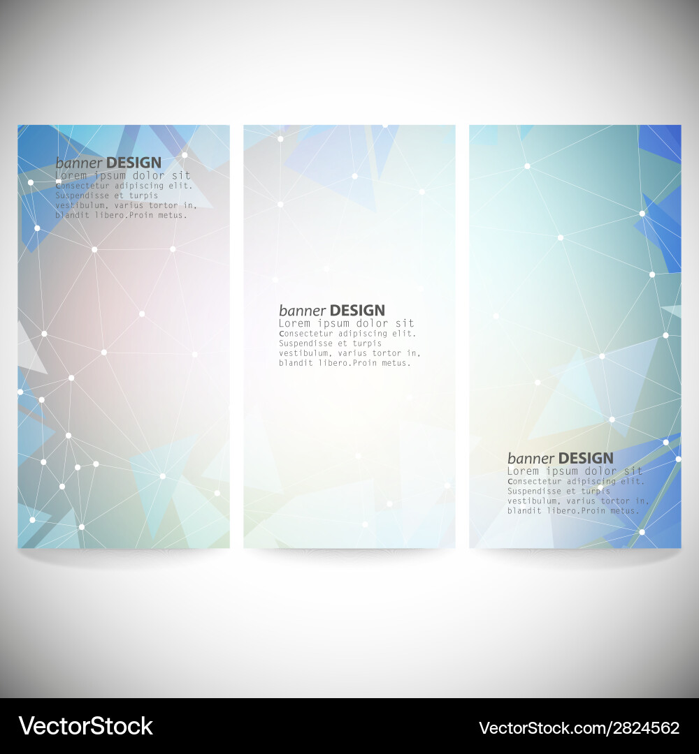 Set with polygonal abstract shapes circles lines Vector Image