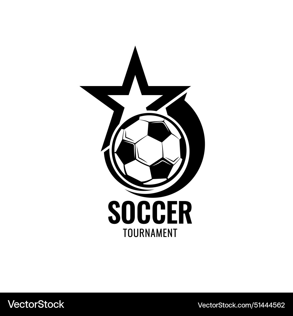 Soccer ball football tournament icons emblems set Vector Image