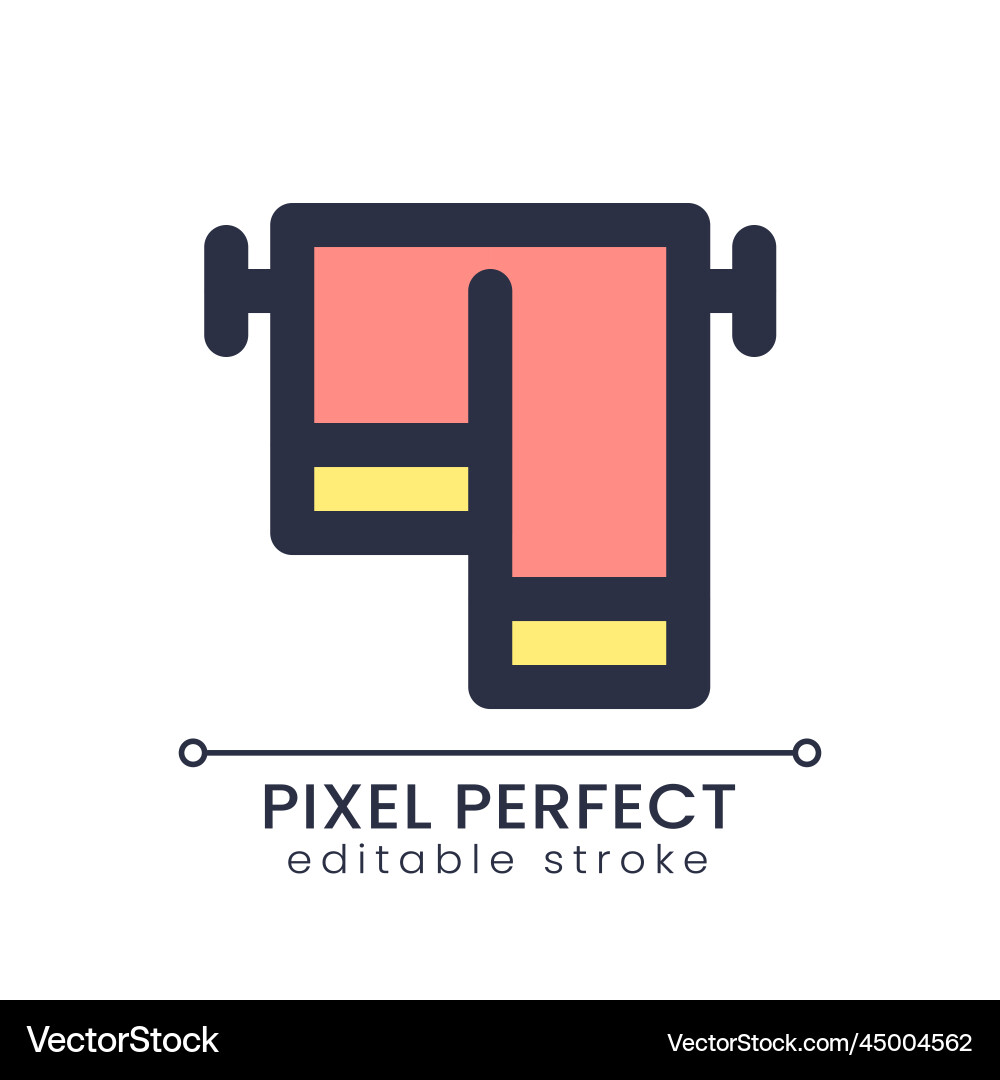 Towels pixel perfect rgb color ui icon Towels pixel perfect rgb color ui icon vector image