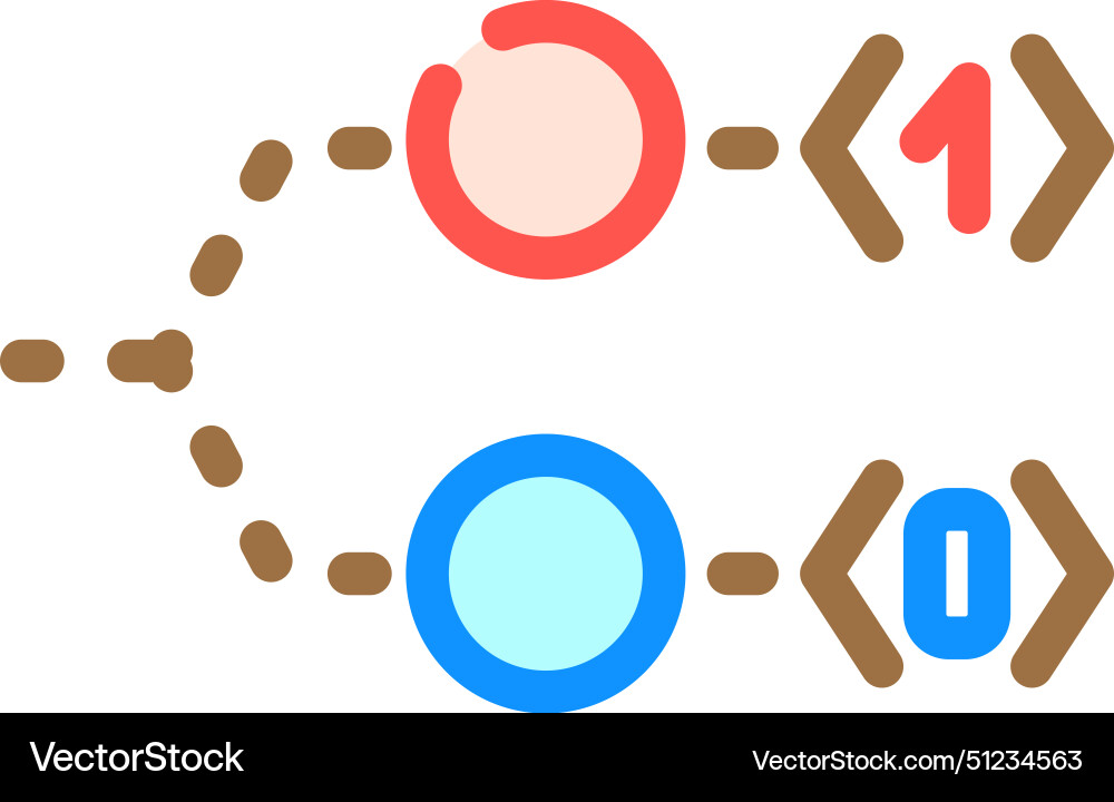 Bit quantum technology color icon Bit quantum technology color icon vector image
