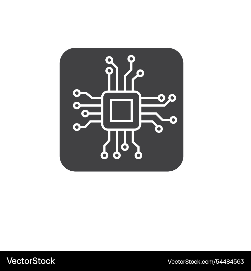 Chip icon concept design element template Chip icon concept design element template vector image