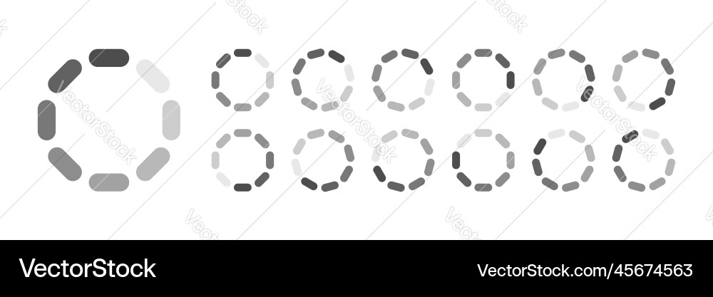 Circular loading buffering icons video ready Circular loading buffering icons video ready vector image