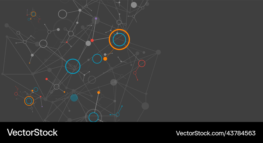 Geometric abstract background with connected line Vector Image