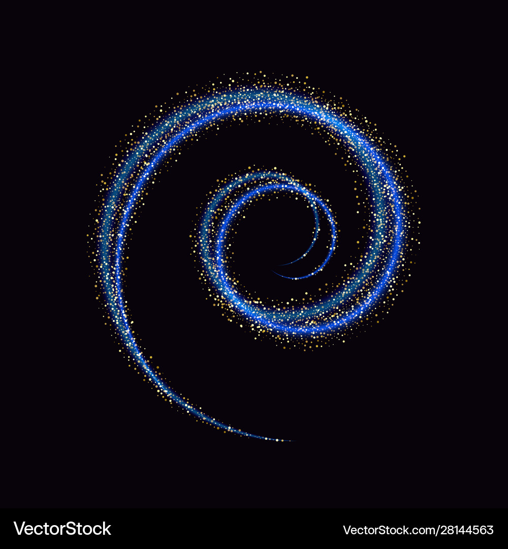 Golden Fire Rings with Glitter Vector Image