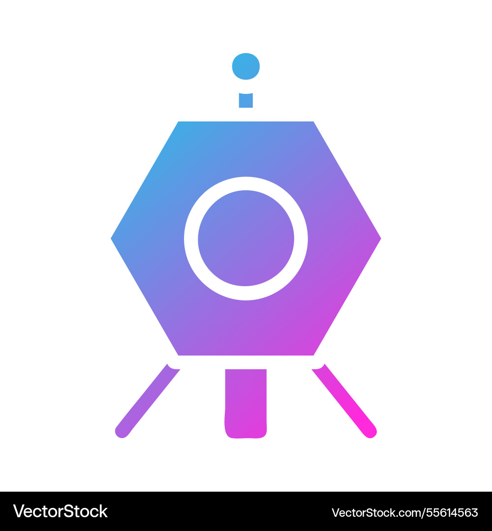 Gradient style spaceship icon on isolated white Gradient style spaceship icon on isolated white Vector Image