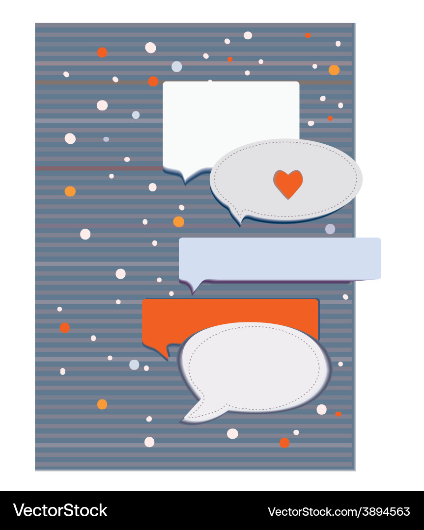 Greeting card with frames and design elements Vector Image