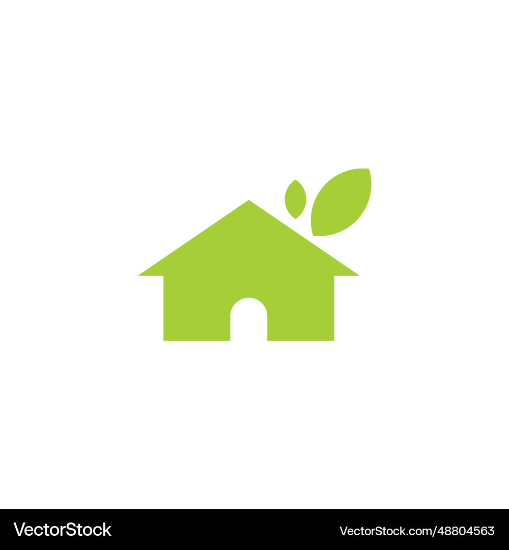 Grünes Haus Logo Vorlage Home Bio Grünes Haus Logo Vorlage Home Bio vektorbild