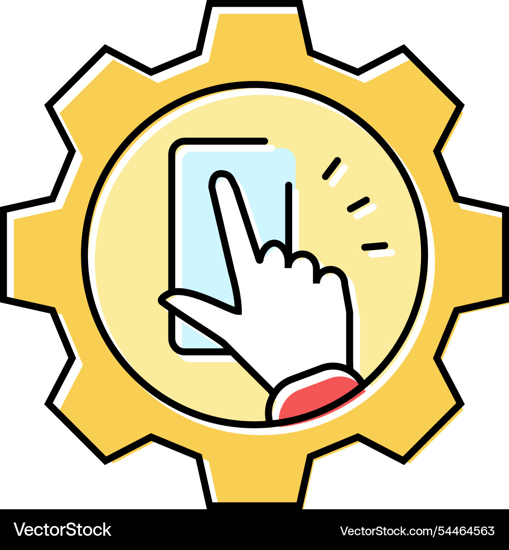 Interaction design ux ui color icon Vector Image