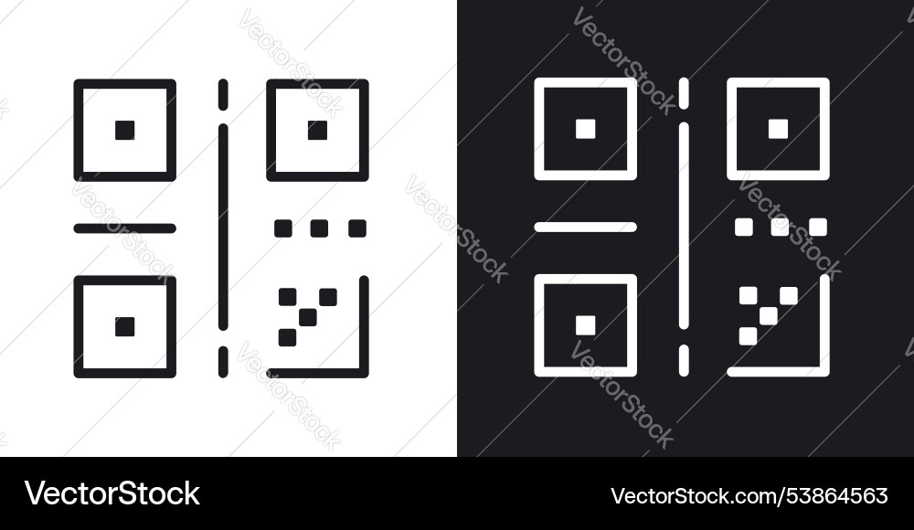 Qr code icon set Vector Image