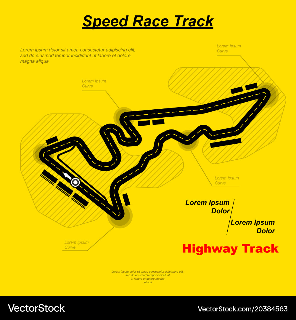 Rocket jump high speed circuit Vector Image