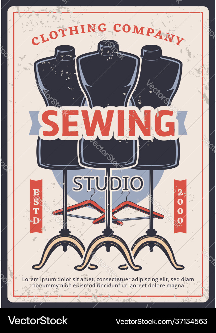 Schauen Studio retro Poster mit Schaufensterpuppen Schauen Studio retro Poster mit Schaufensterpuppen vektorbild