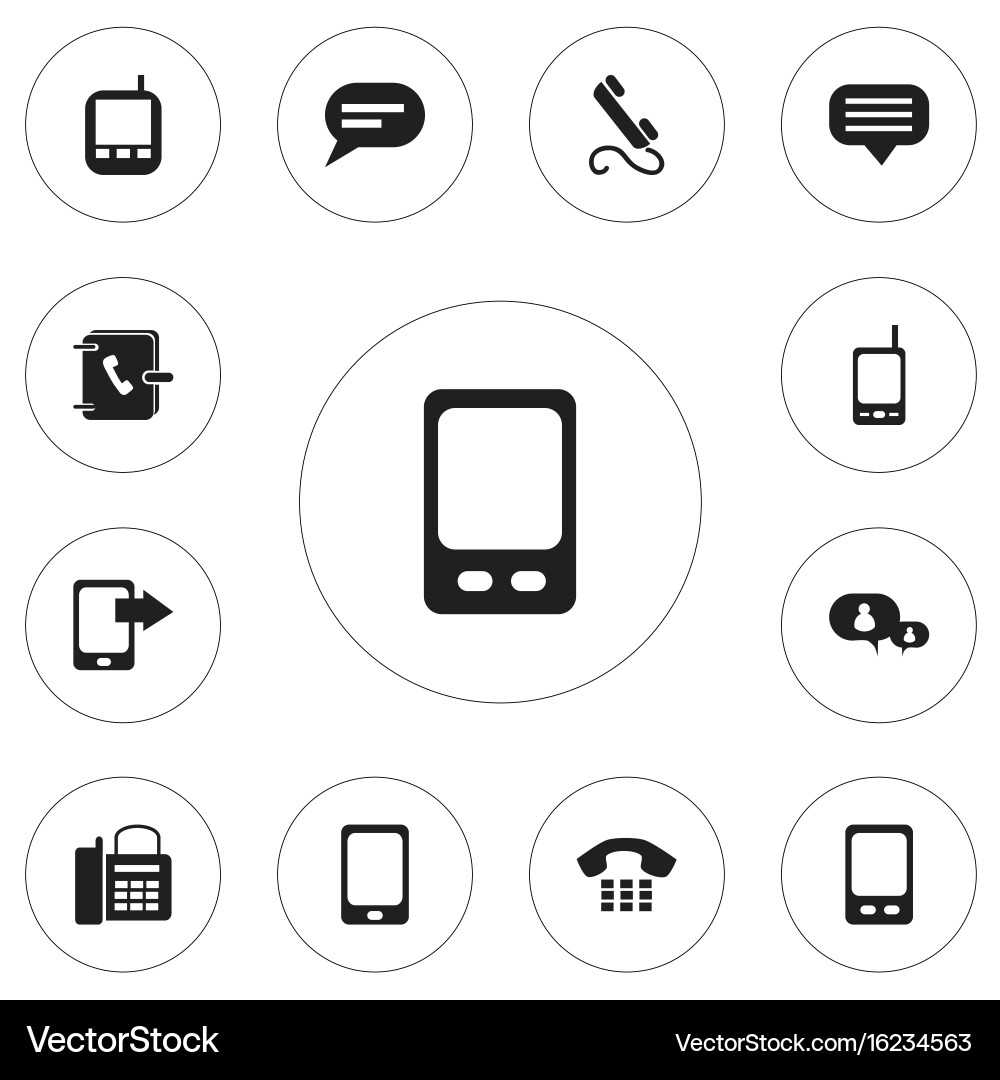 Set of 12 editable device icons includes symbols vector image