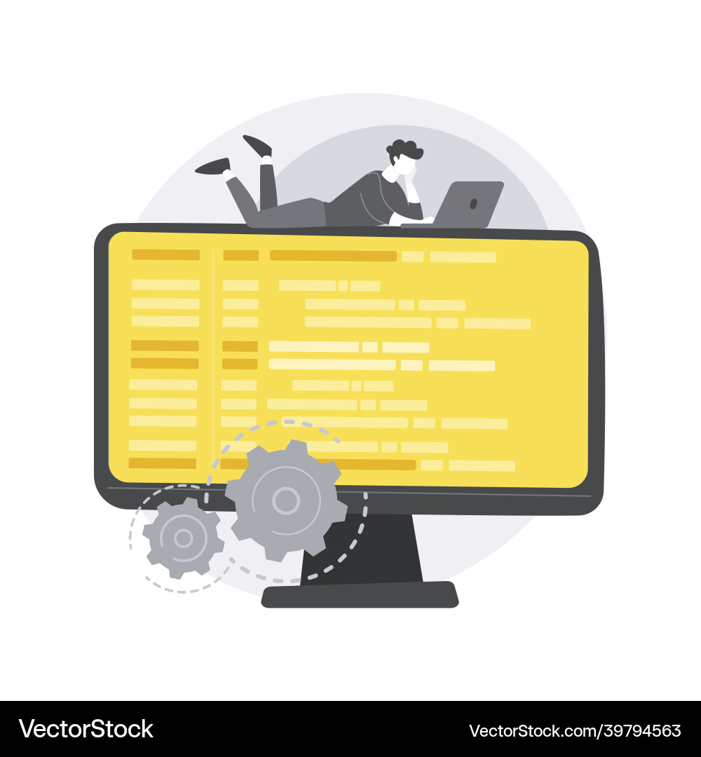 System software development abstract concept System software development abstract concept vector image