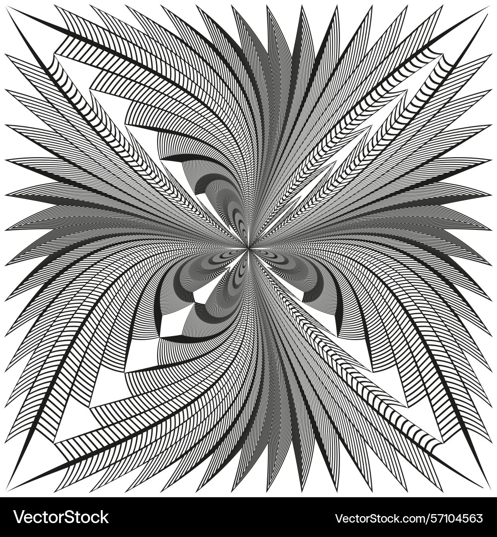 Twisted stripe form spiral wave icon radial curve Twisted stripe form spiral wave icon radial curve Vector Image