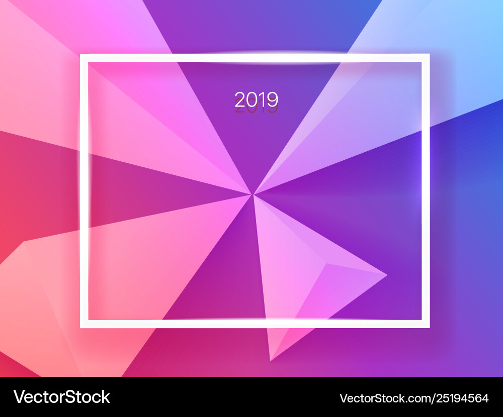 Abstract trendy color background with white frame Abstract trendy color background with white frame vector image