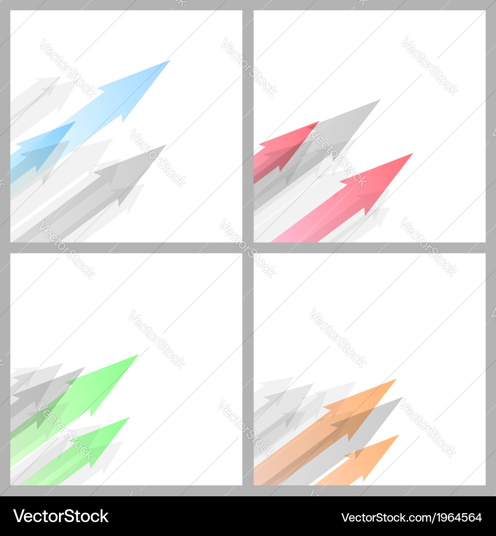 Arrow abstract background collection template vector image