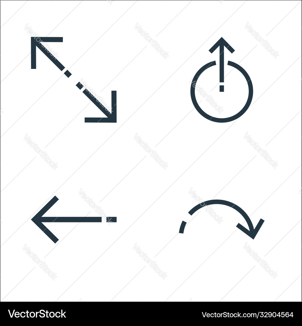 Arrows line icons linear set quality vector image