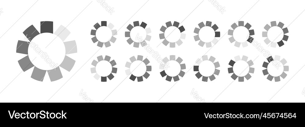 Circular loading buffering icons video ready Circular loading buffering icons video ready vector image