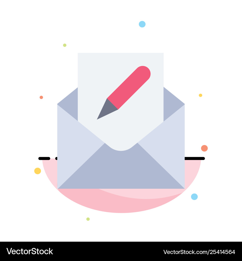 Compose edit email envelope mail abstract flat Compose edit email envelope mail abstract flat vector image