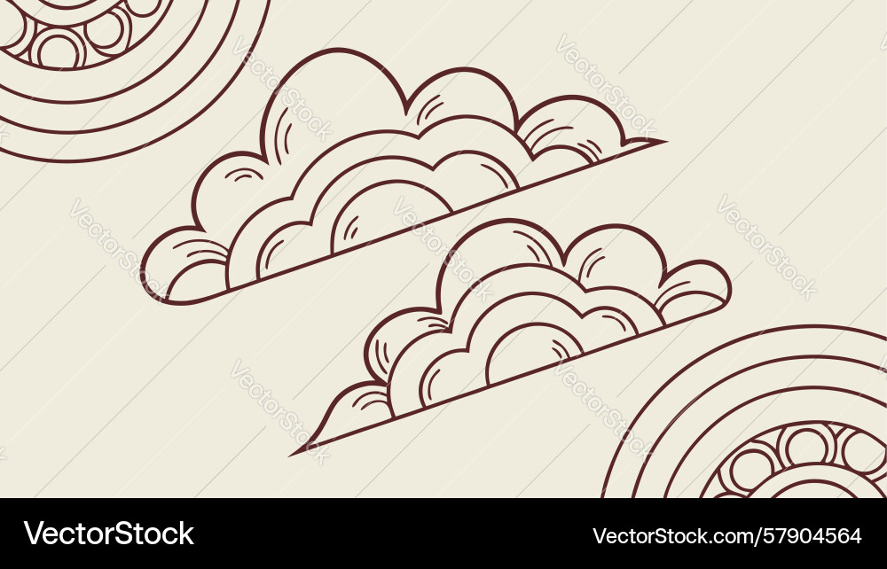 Decorative swirls and curved lines pattern design Vector Image