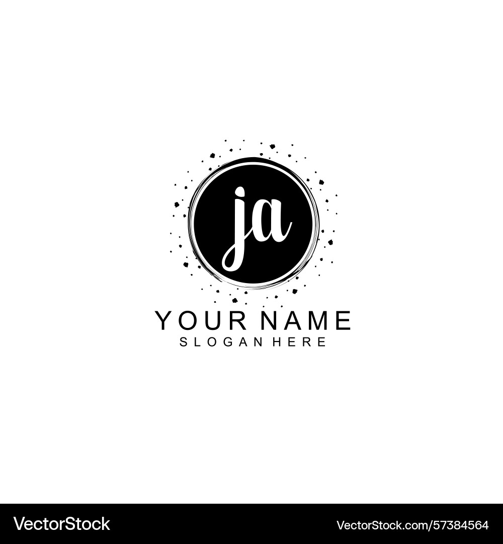 Elegant ja initial logo designs with artistic Elegant ja initial logo designs with artistic Vector Image
