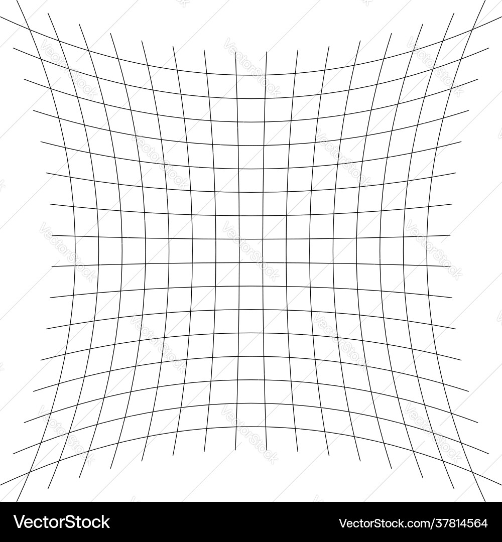 Grid mesh lattice grating with distort deform Vector Image