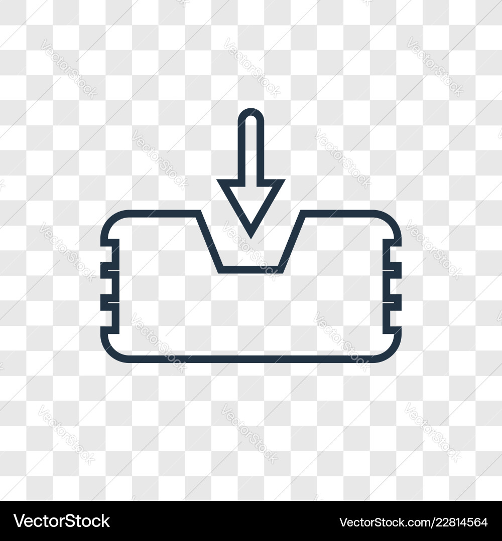 Inbox concept linear icon isolated on transparent Inbox concept linear icon isolated on transparent vector image