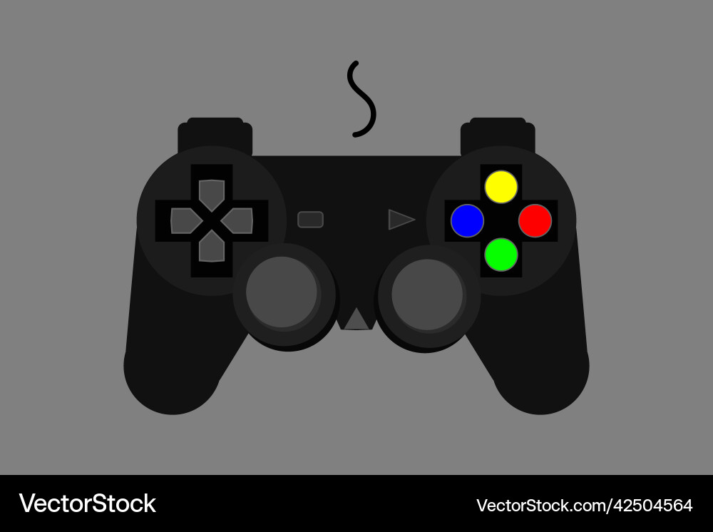 Joystick game controller gamepad video stick Joystick game controller gamepad video stick vector image