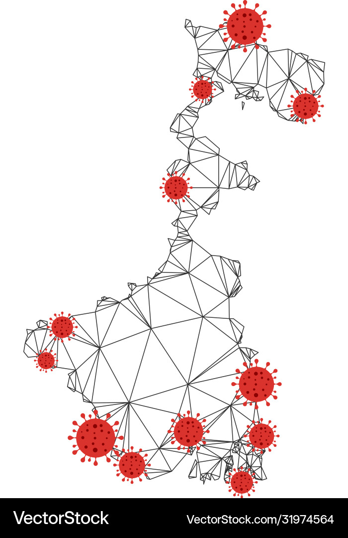 Polygonal 2d mesh west bengal state map Polygonal 2d mesh west bengal state map Vector Image