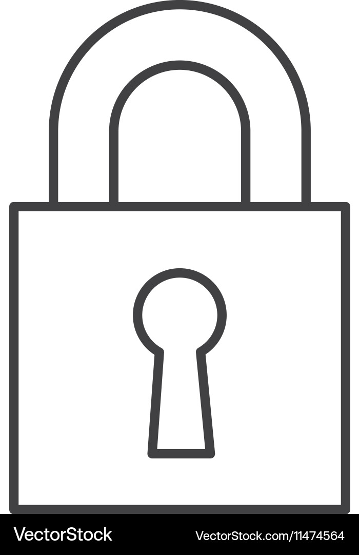Safe secure padlock isolated icon vector image