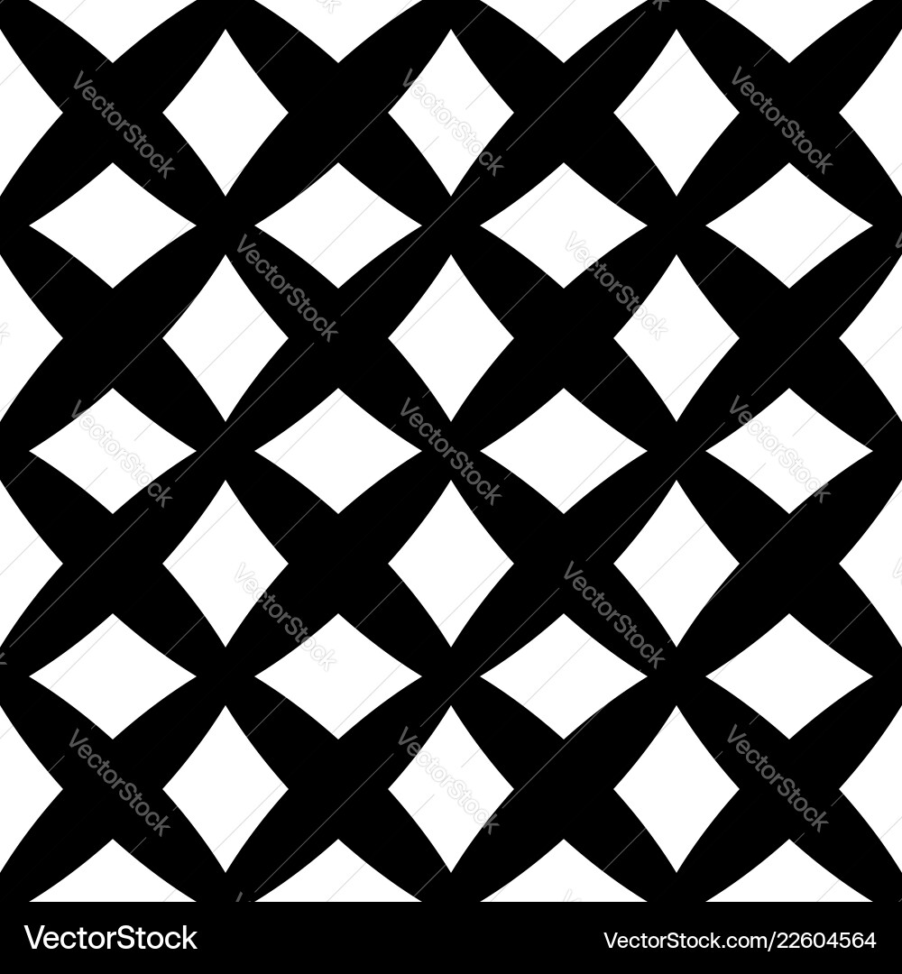 Seamless monochrome pattern with x shape Seamless monochrome pattern with x shape Vector Image