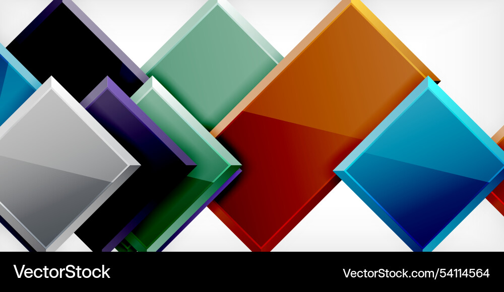 Square shape color abstract geometry Square shape color abstract geometry vector image