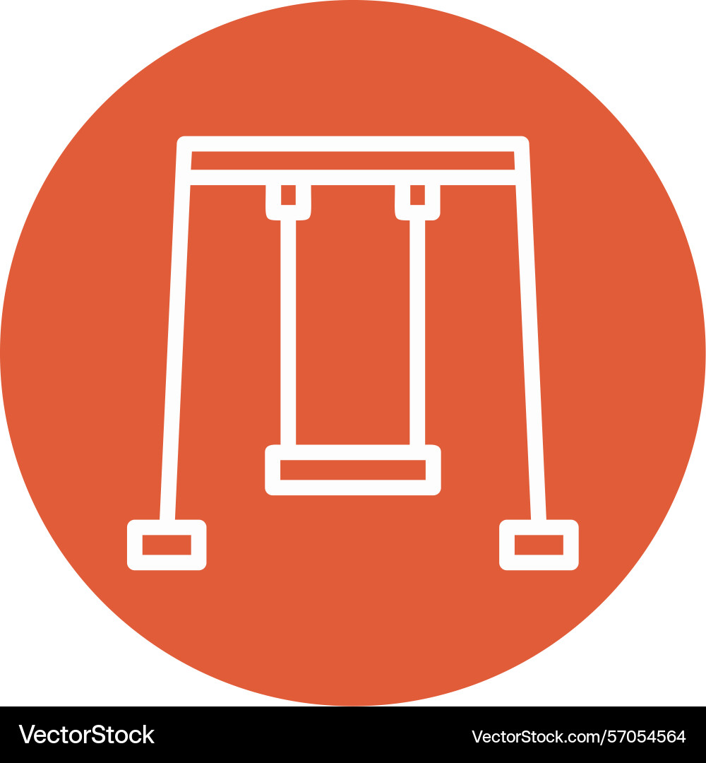 Swing line circle style icon design Vector Image