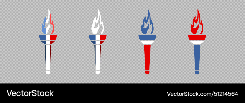 Torch with flame Vector Image